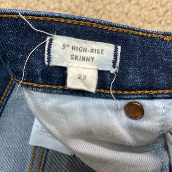 MADEWELL 9” high rise skinny jeans Size 29 - Picture 6 of 7
